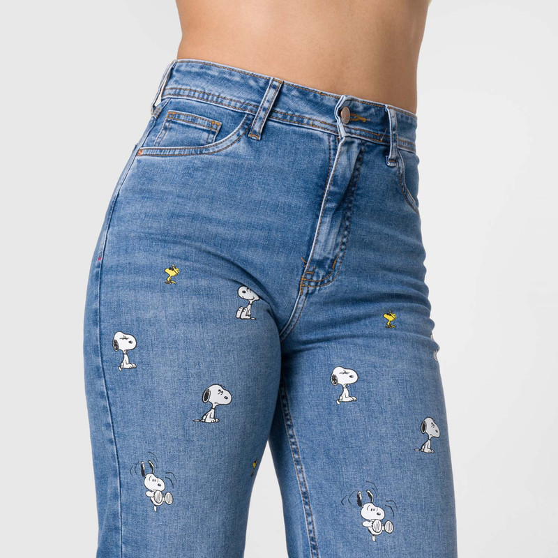 PANTALON DENIM STRETCH MUJER CIRCE-SNOOPY - 4