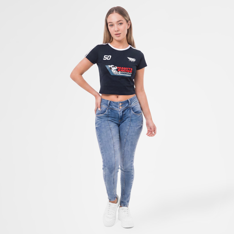 POLOS JERSEY FULL LYCRA MUJER YALETZI-SNOOPY - 2