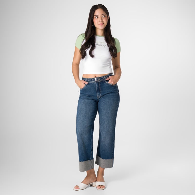 PANTALON DENIM STRETCH MUJER TIANNAH - 2