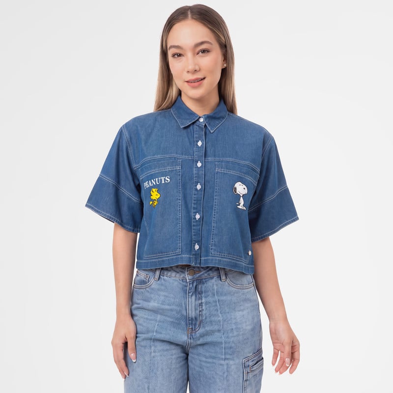 BLUSAS DENIM MUJER THAIS-SNOOPY - 1