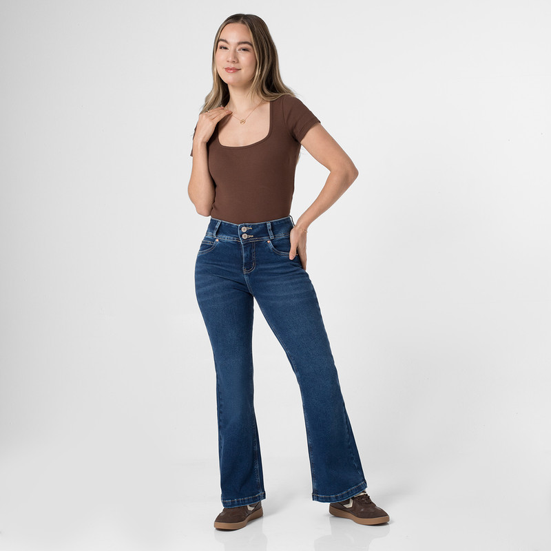 PANTALON DENIM STRETCH MUJER LUARYH - 2
