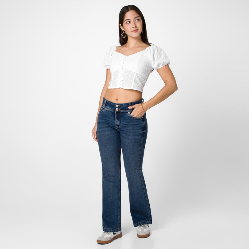PANTALON DENIM STRETCH MUJER LUARYH - 2