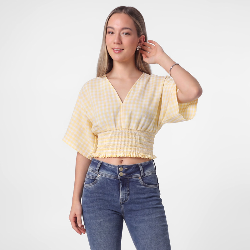 BLUSAS CUADROS MUJER NIX - 1