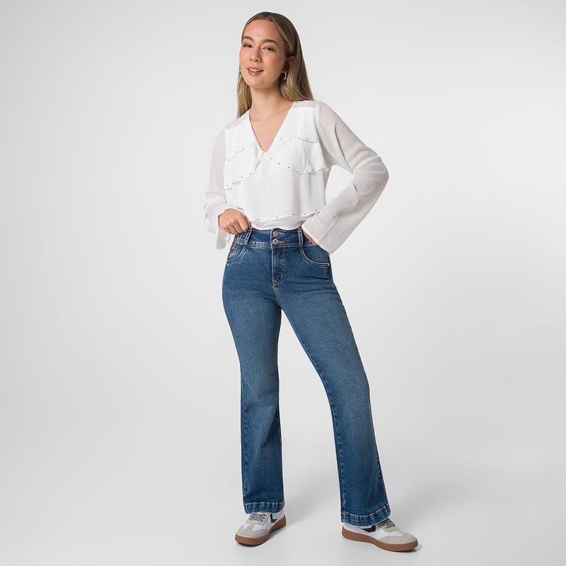 PANTALON DENIM STRETCH MUJER NOVIRA - 2