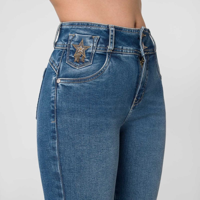 PANTALON DENIM STRETCH MUJER NOVIRA - 4