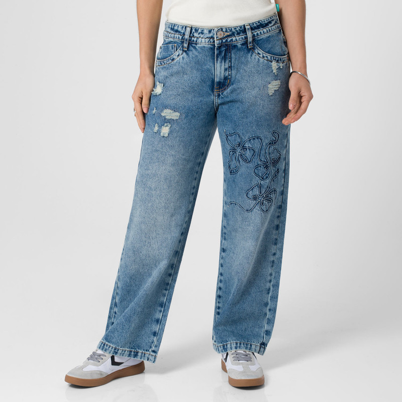 PANTALON DENIM MUJER NISH - 1
