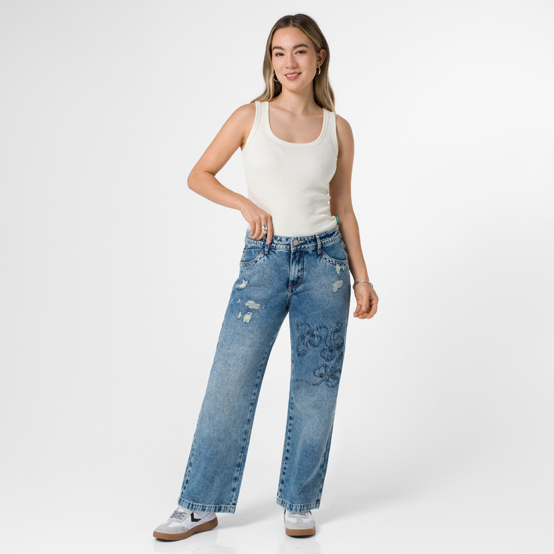 PANTALON DENIM MUJER NISH - 3
