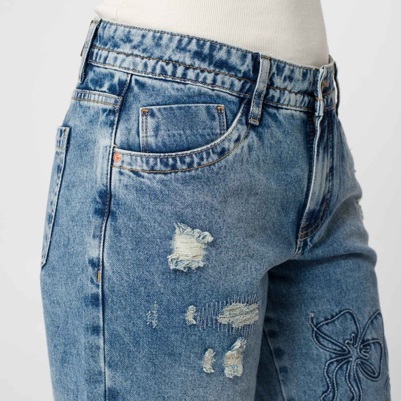 PANTALON DENIM MUJER NISH - 4