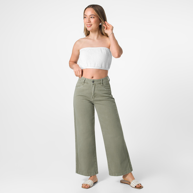 PANTALON DRILL STRETCH MUJER VAELIT - 3