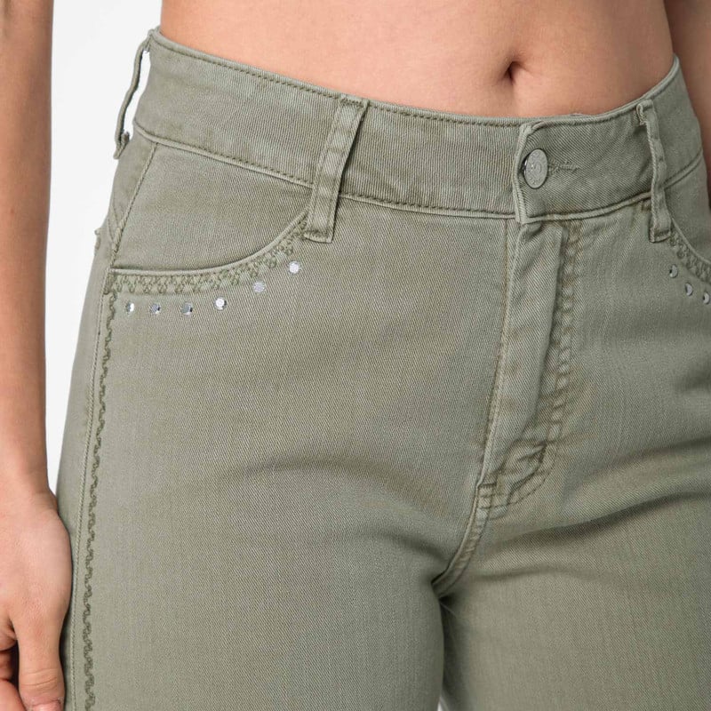 PANTALON DRILL STRETCH MUJER VAELIT - 4