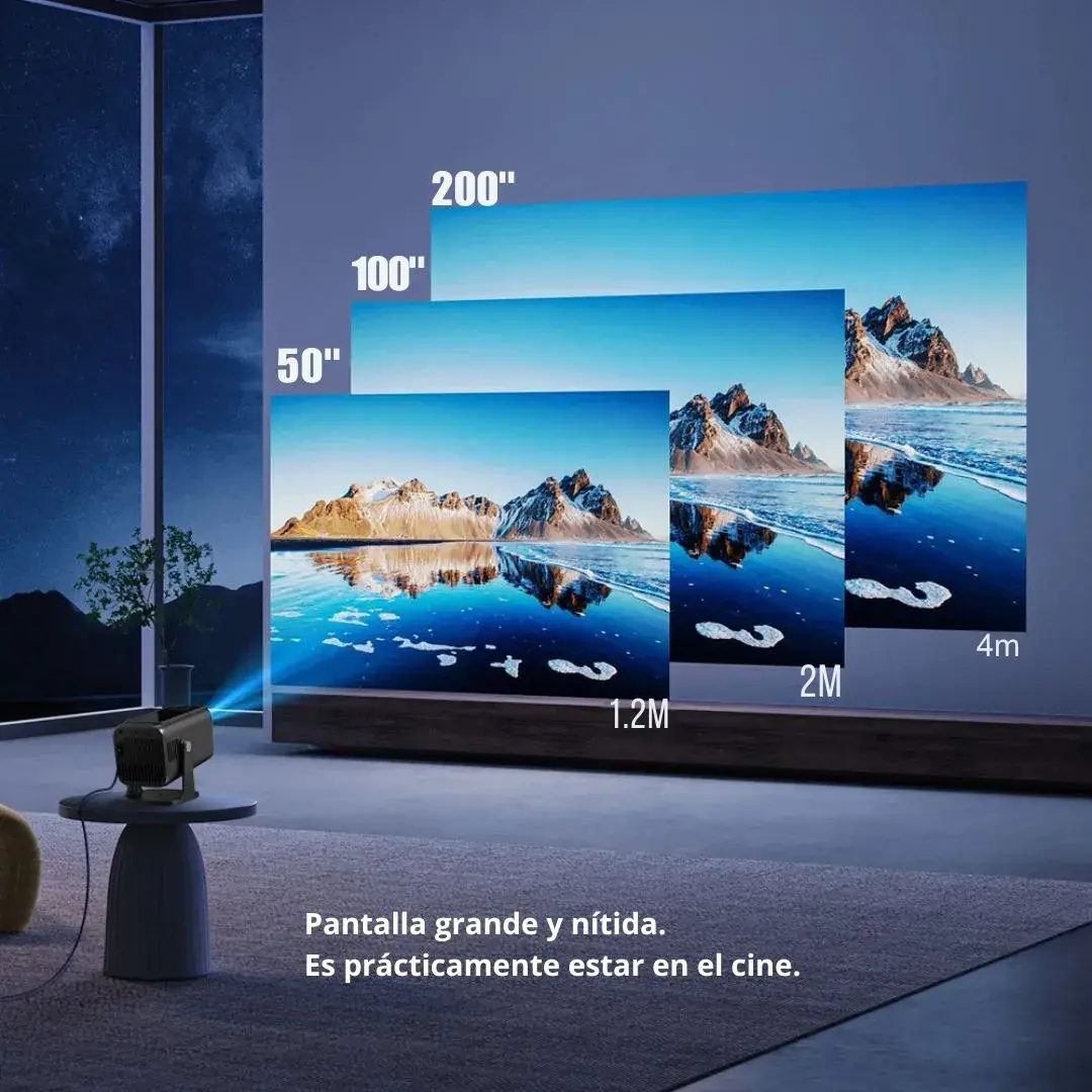 PROYECTOR PORTÁTIL LINKMAX FHD 1080P ANDROID 13 WIFI6 200' BLUETOOTH - 3
