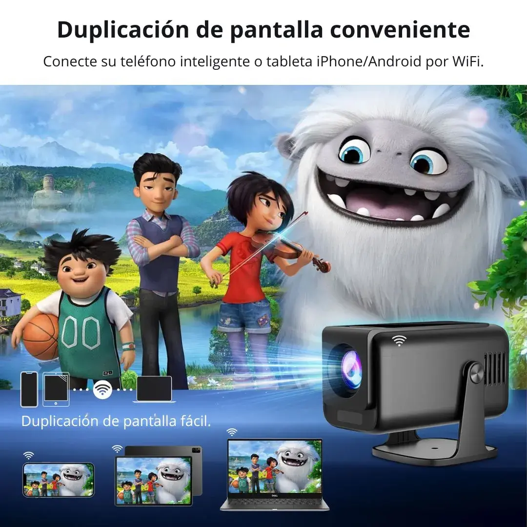 PROYECTOR PORTÁTIL LINKMAX FHD 1080P ANDROID 13 WIFI6 200' BLUETOOTH - 4