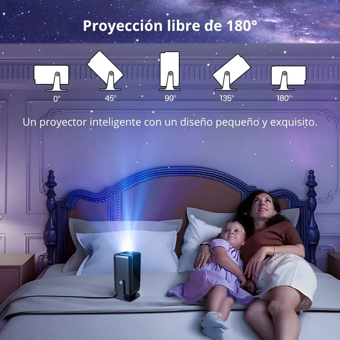PROYECTOR PORTÁTIL LINKMAX FHD 1080P ANDROID 13 WIFI6 200' BLUETOOTH - 7