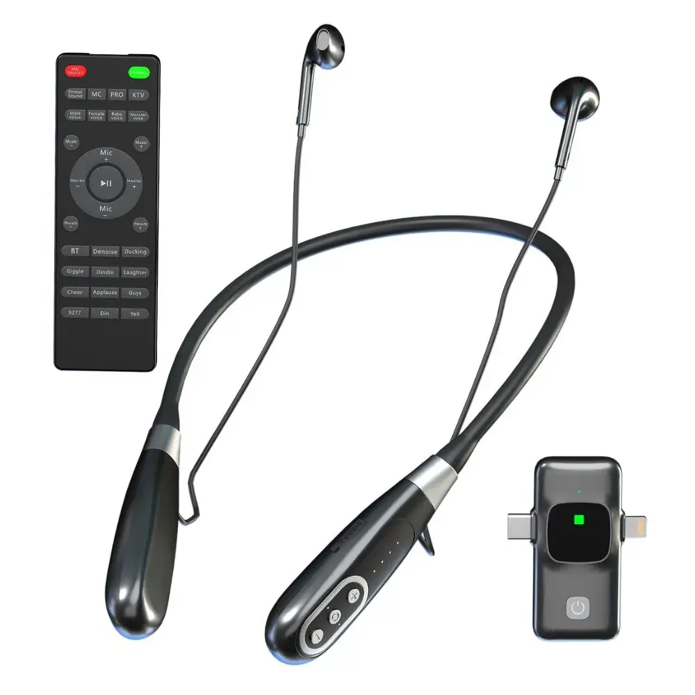 AURICULARES INALÁMBRICOS CON MICRÓFONO Y TARJETA DE SONIDO USB - 1