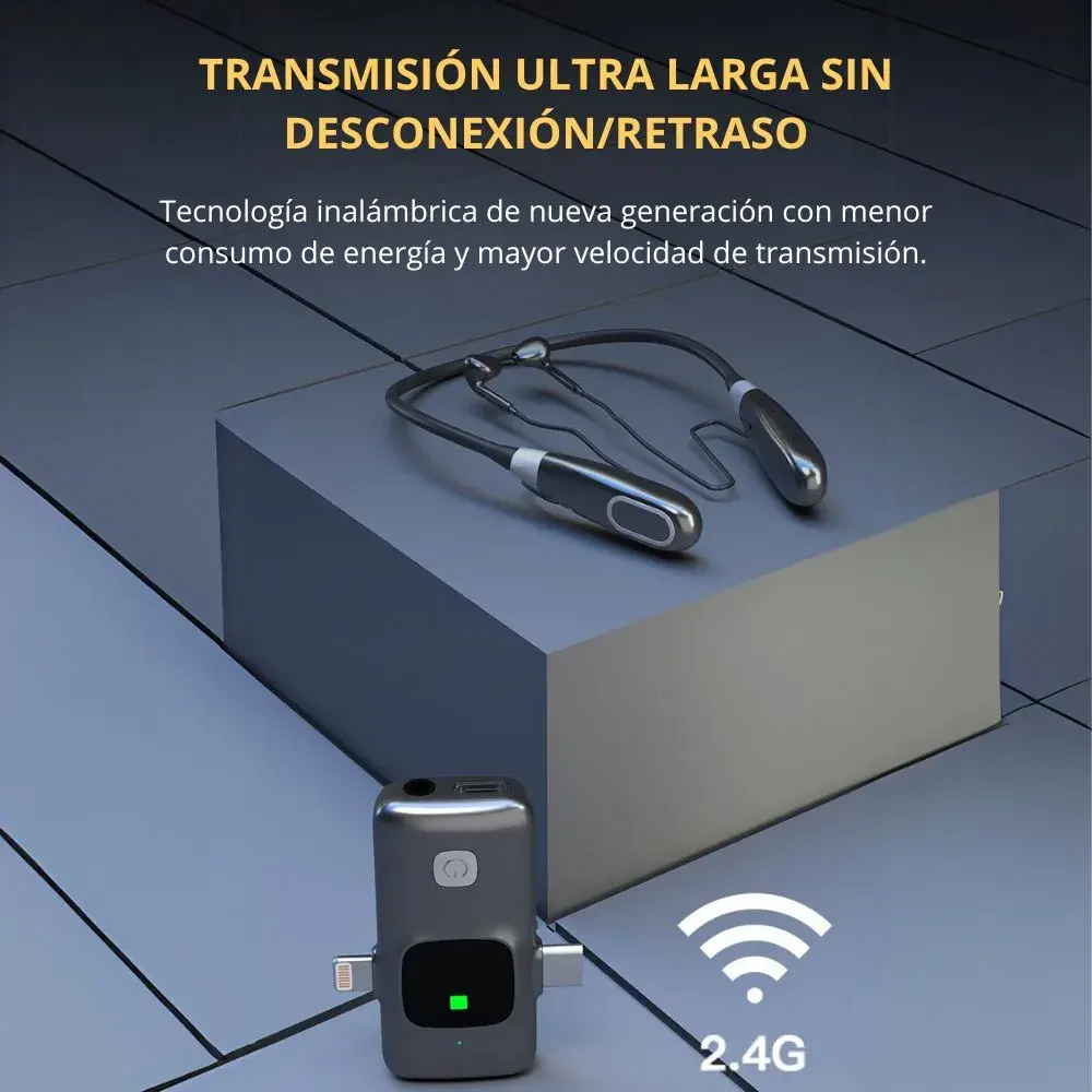 AURICULARES INALÁMBRICOS CON MICRÓFONO Y TARJETA DE SONIDO USB - 2