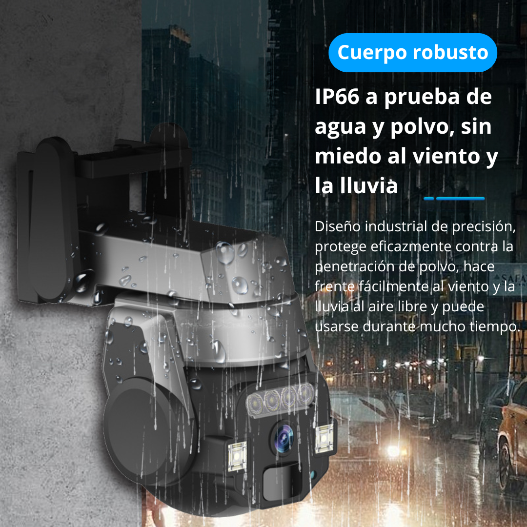 CÁMARA DE SEGURIDAD FULL HD 6MP IP66 360° WIFI DOBLE LENTE ZOOM 10X SEISA Q820EM - 4