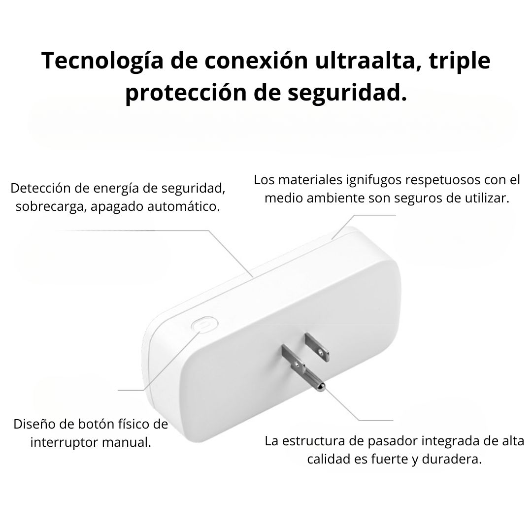 ENCHUFE INTELIGENTE WIFI CON 2 TOMACORRIENTES Y 2 PUERTOS USB - 6