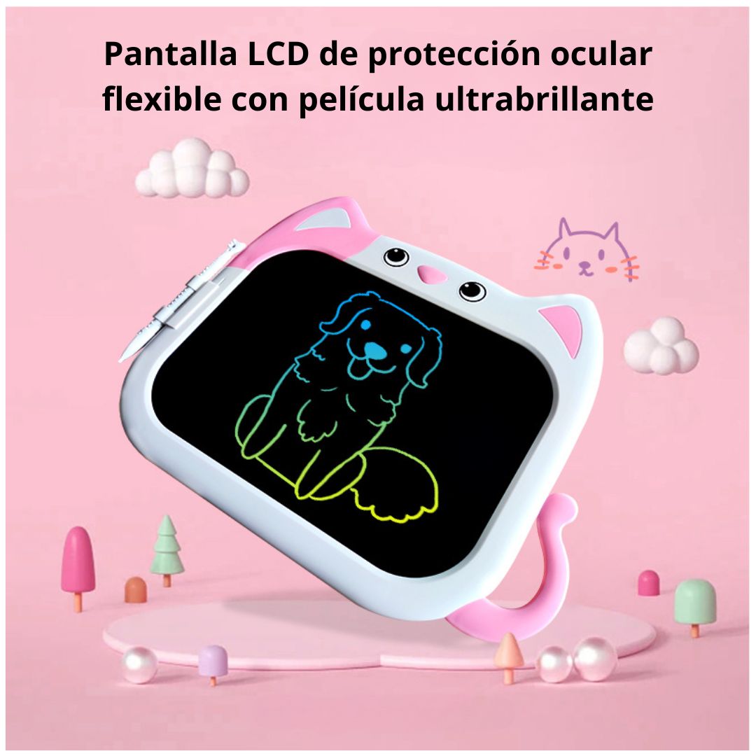 TABLETA DE ESCRITURA LCD 10” INFANTIL CON DISEÑO DE GATO - 3