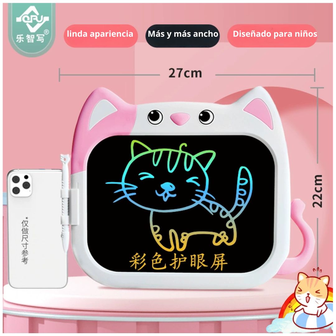 TABLETA DE ESCRITURA LCD 10” INFANTIL CON DISEÑO DE GATO - 7