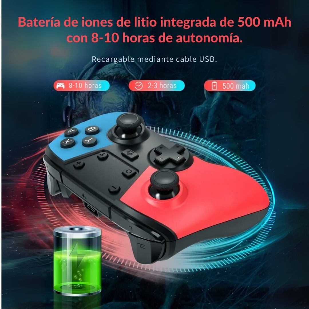MANDO PRO INALÁMBRICO SWITCH CON NFC TURBO MACRO Y GIROSCOPIO - 3