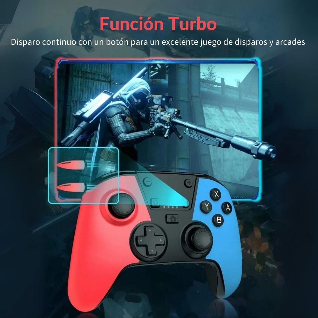 MANDO PRO INALÁMBRICO SWITCH CON NFC TURBO MACRO Y GIROSCOPIO - 5