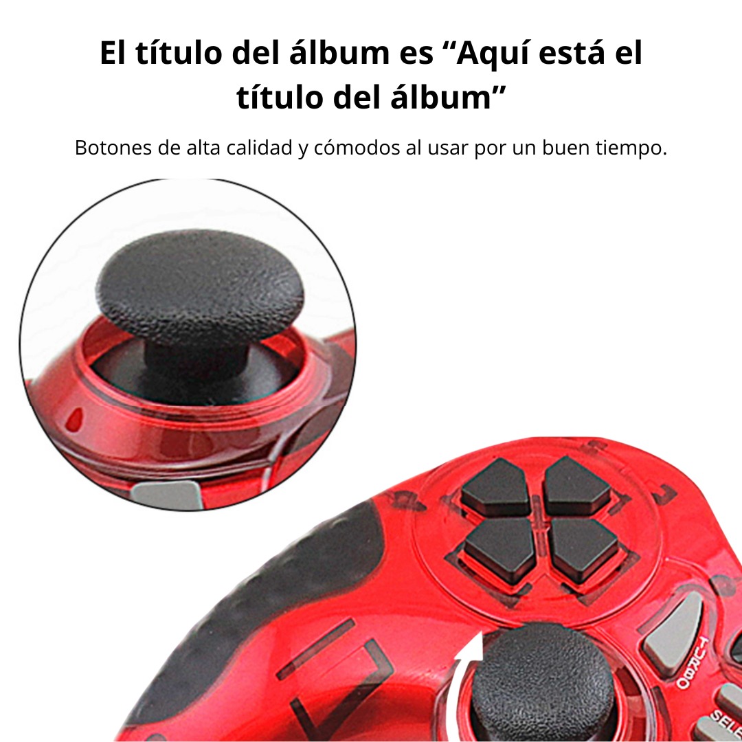 MANDO INALÁMBRICO 2.4G 6 EN 1 CON VIBRACIÓN Y TURBO PARA PC Y CONSOLAS - 6