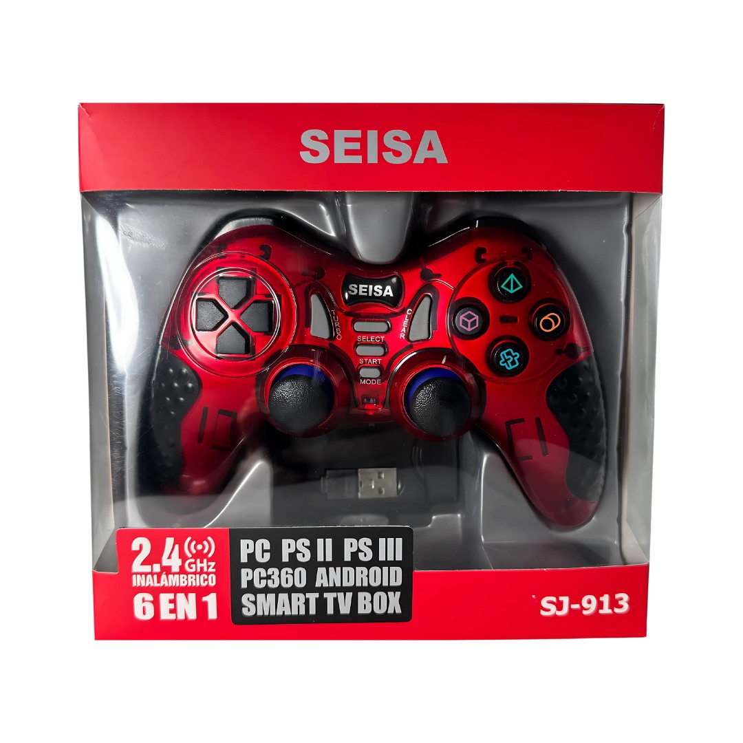 MANDO INALÁMBRICO 2.4G 6 EN 1 CON VIBRACIÓN Y TURBO PARA PC Y CONSOLAS - 7