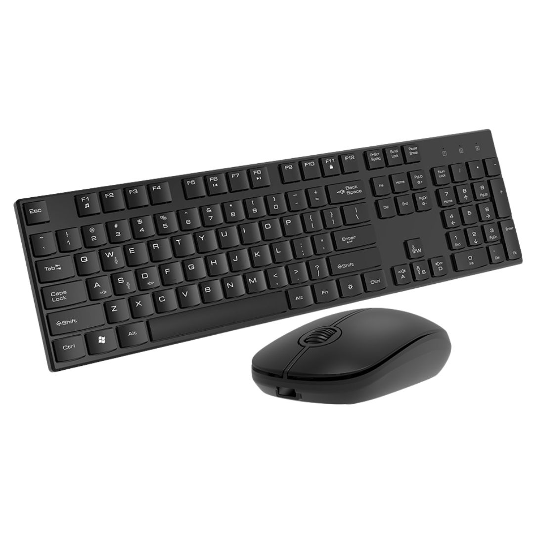 KIT TECLADO Y MOUSE INALÁMBRICO SEISA DN-K88 CON Ñ Y CONEXIÓN DUAL - 1