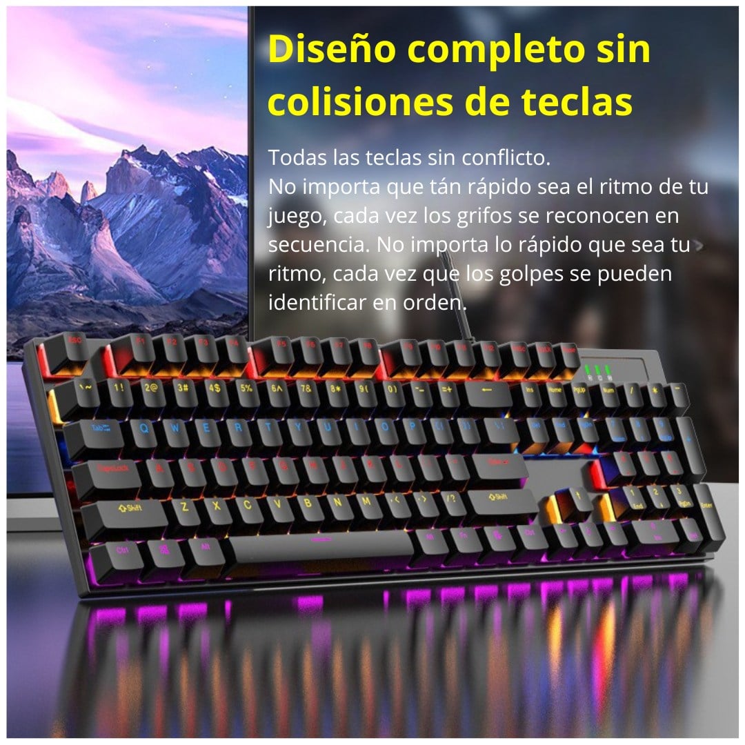 TECLADO MECÁNICO GAMER RGB 104 TECLAS CON ANTI-GHOSTING 26 - 5