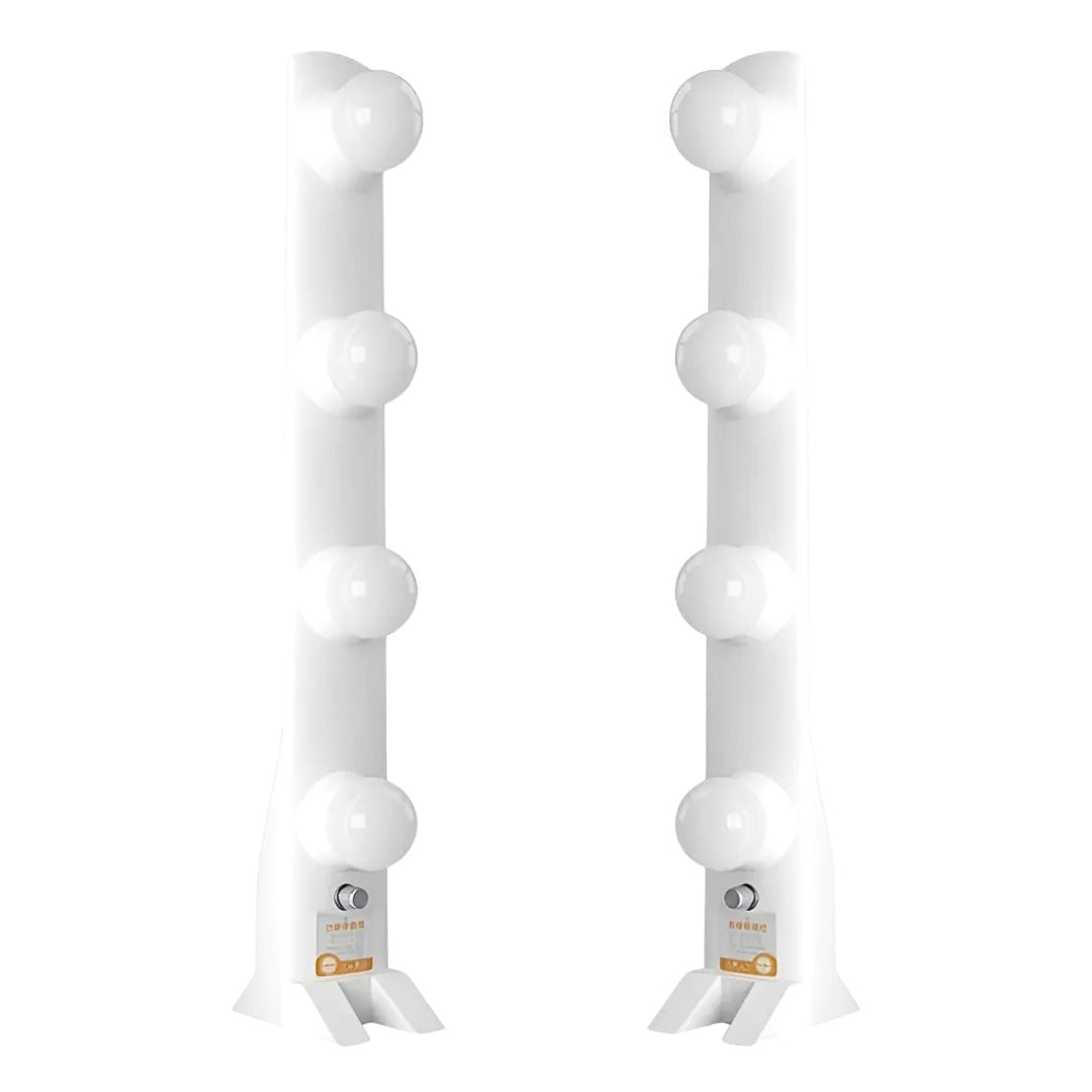 KIT 2 LUCES DE BELLEZA LED 4 FILAS CRI 96+ CON REGULACION Y COLOR - 1