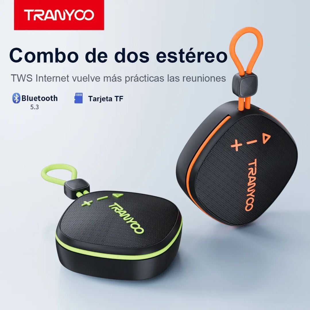 PARLANTE BLUETOOTH TRANYOO T-816 CON RADIO FM TARJETA TF Y USB-C - 4