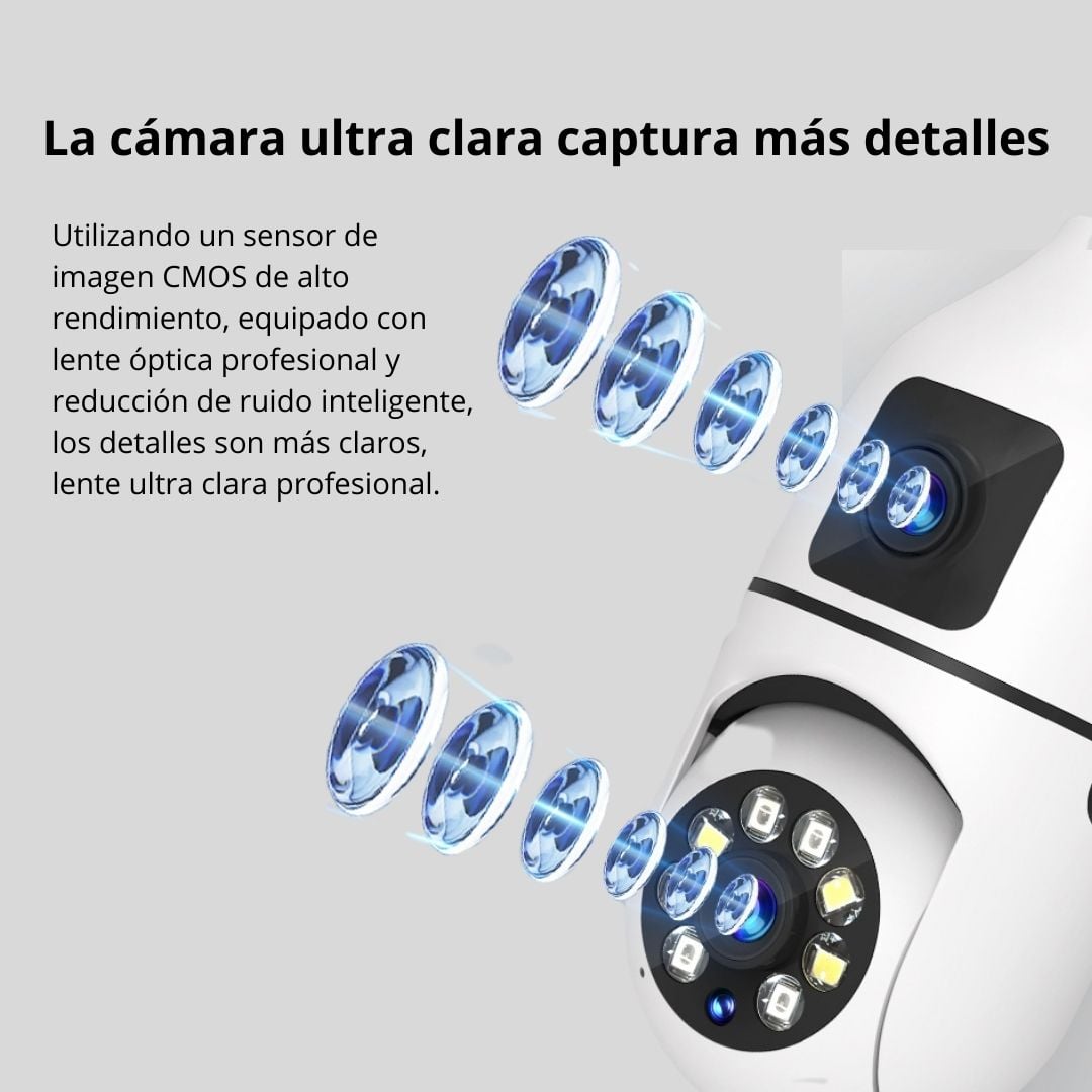 FOCO CÁMARA WIFI E27 FULL HD 360° DOBLE LENTE CON VISIÓN NOCTURNA Y AUDIO - 5