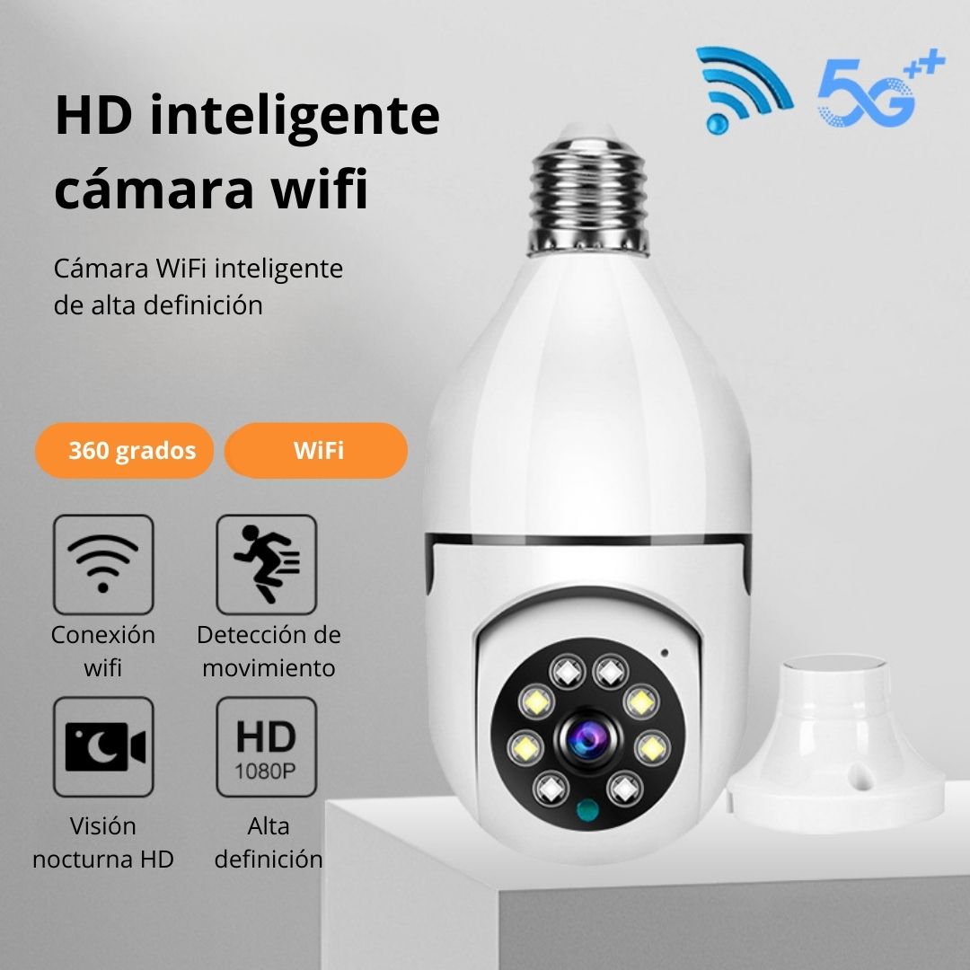 FOCO CÁMARA WIFI E27 FULL HD 360° CON VISIÓN NOCTURNA Y AUDIO - 2