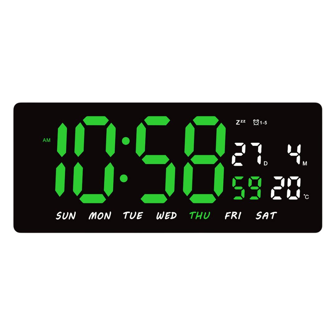RELOJ DIGITAL LED 36CM CON CALENDARIO TEMPERATURA Y ALARMA JH3604 - 1