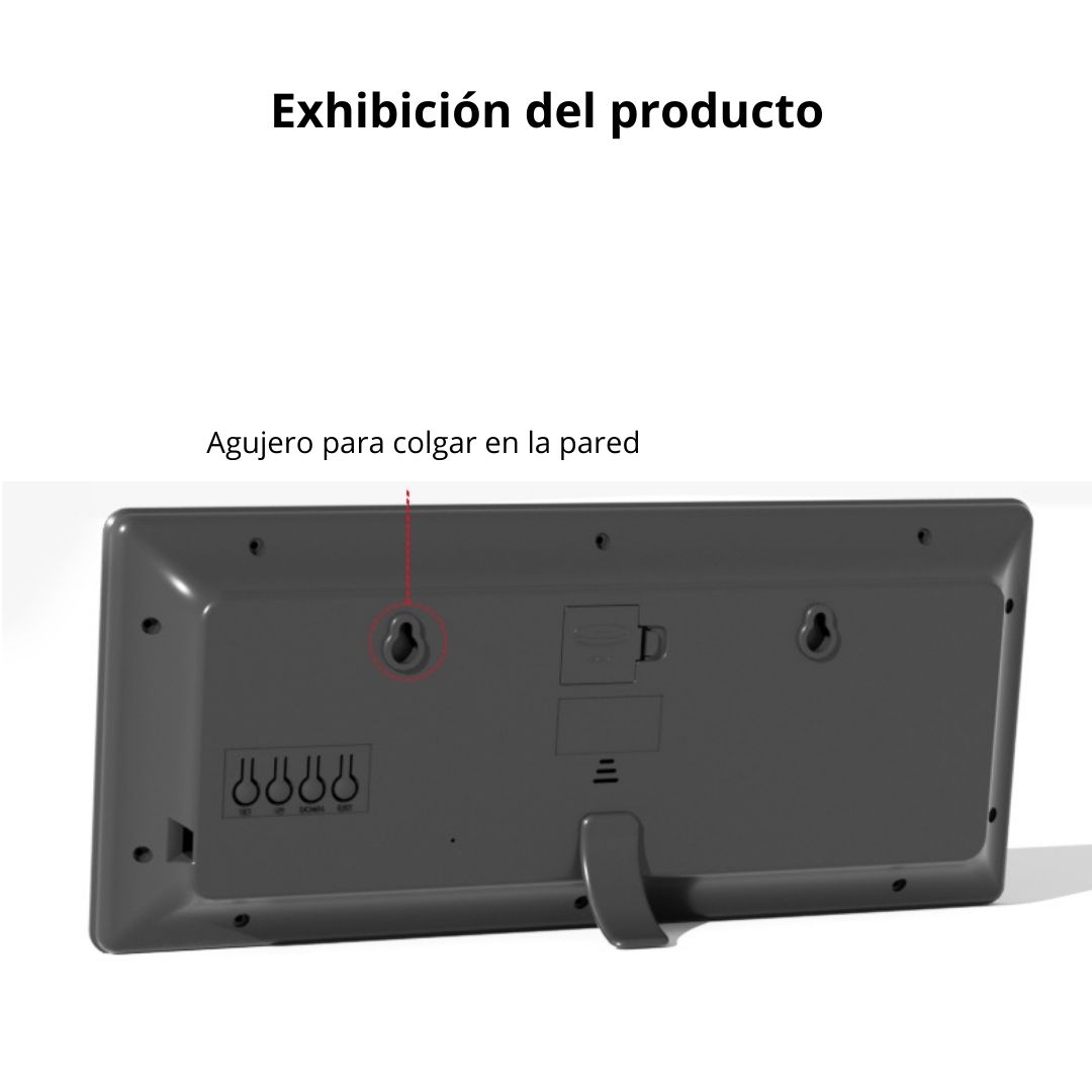 RELOJ DIGITAL LED 36CM CON CALENDARIO TEMPERATURA Y ALARMA JH3604 - 7