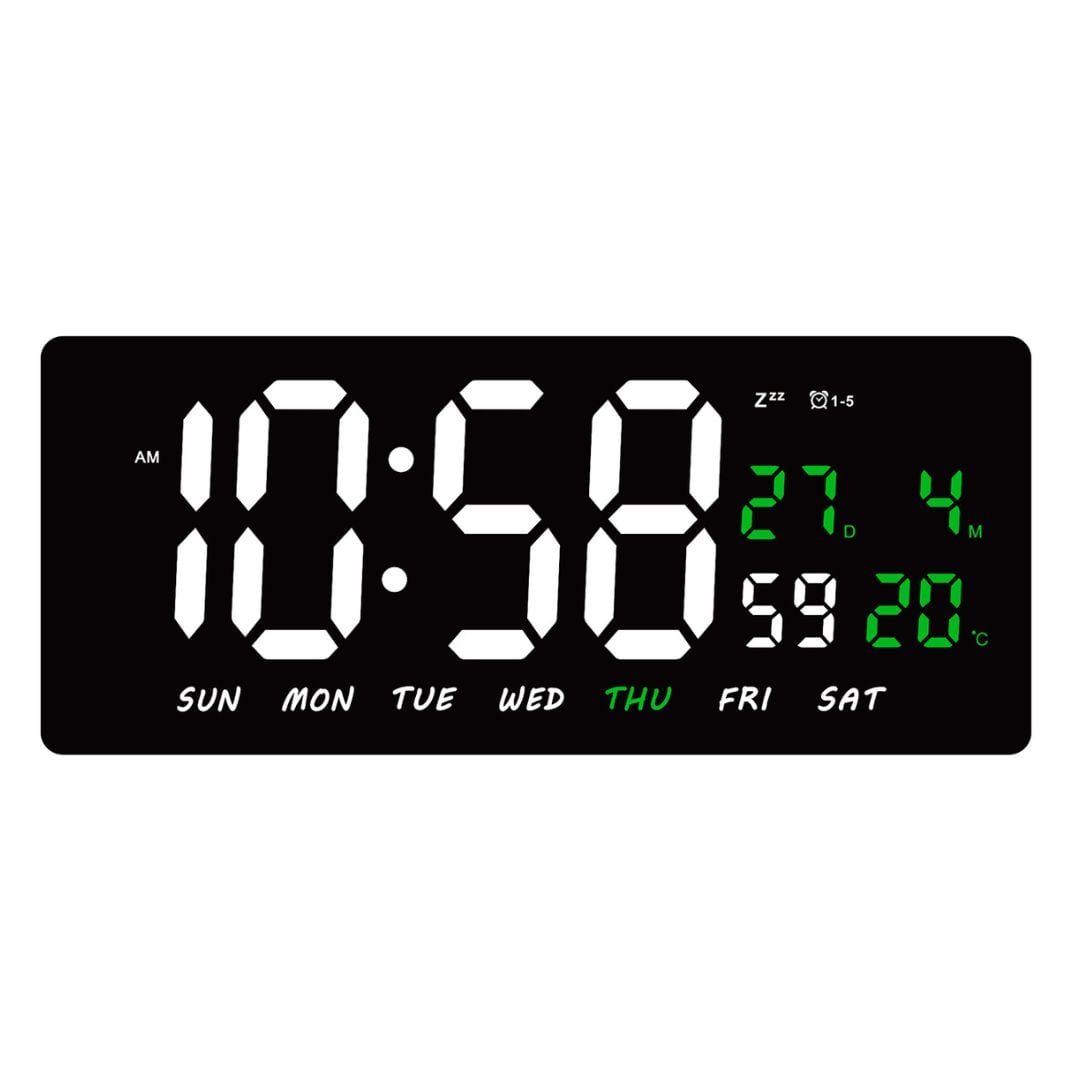 RELOJ DIGITAL LED 36CM CON CALENDARIO TEMPERATURA Y ALARMA JH3604 - 1