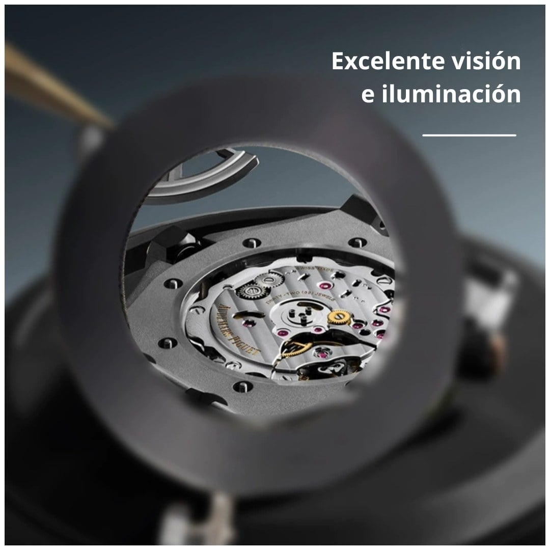 LÁMPARA LUPA LED 10X CON BRAZO ARTICULADO, 10 NIVELES Y 3 COLORES USB - 3