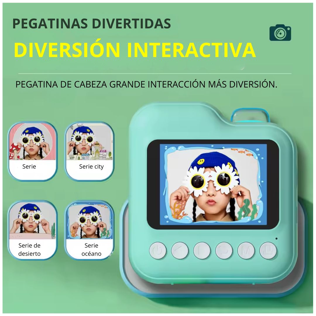 CÁMARA DIGITAL INFANTIL UNICORNIO CON IMPRESORA INSTANTÁNEA - 6