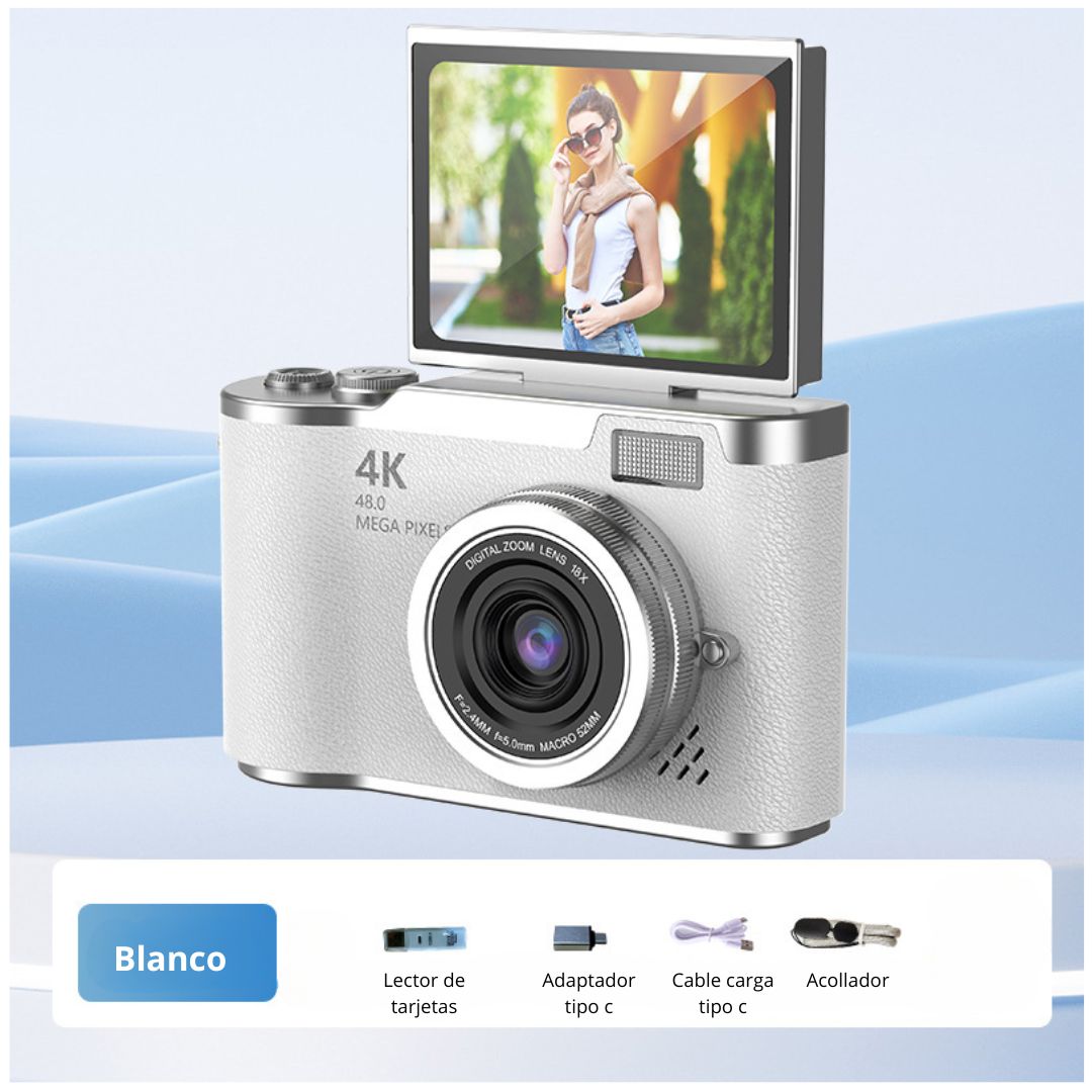 CÁMARA DIGITAL FULL HD 48MP PARA NIÑOS Y PRINCIPIANTES 24” - 8