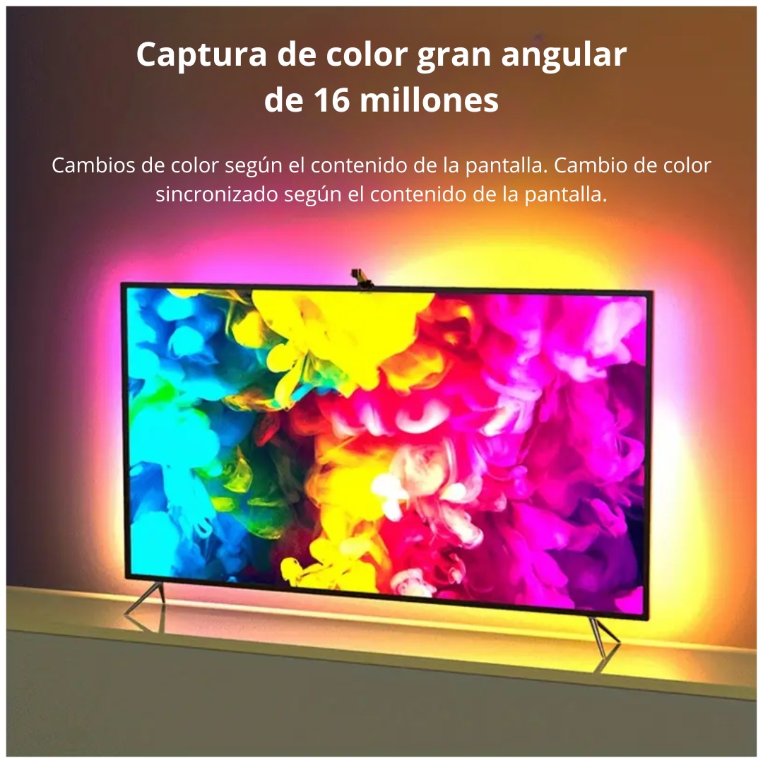 Kit Luces LED para TV RGB con Cámara, APP, Sincronización de Pantalla y Modo Música - 4