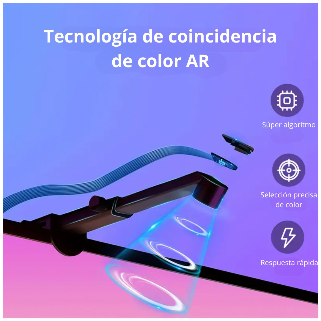 Kit Luces LED para TV RGB con Cámara, APP, Sincronización de Pantalla y Modo Música - 7