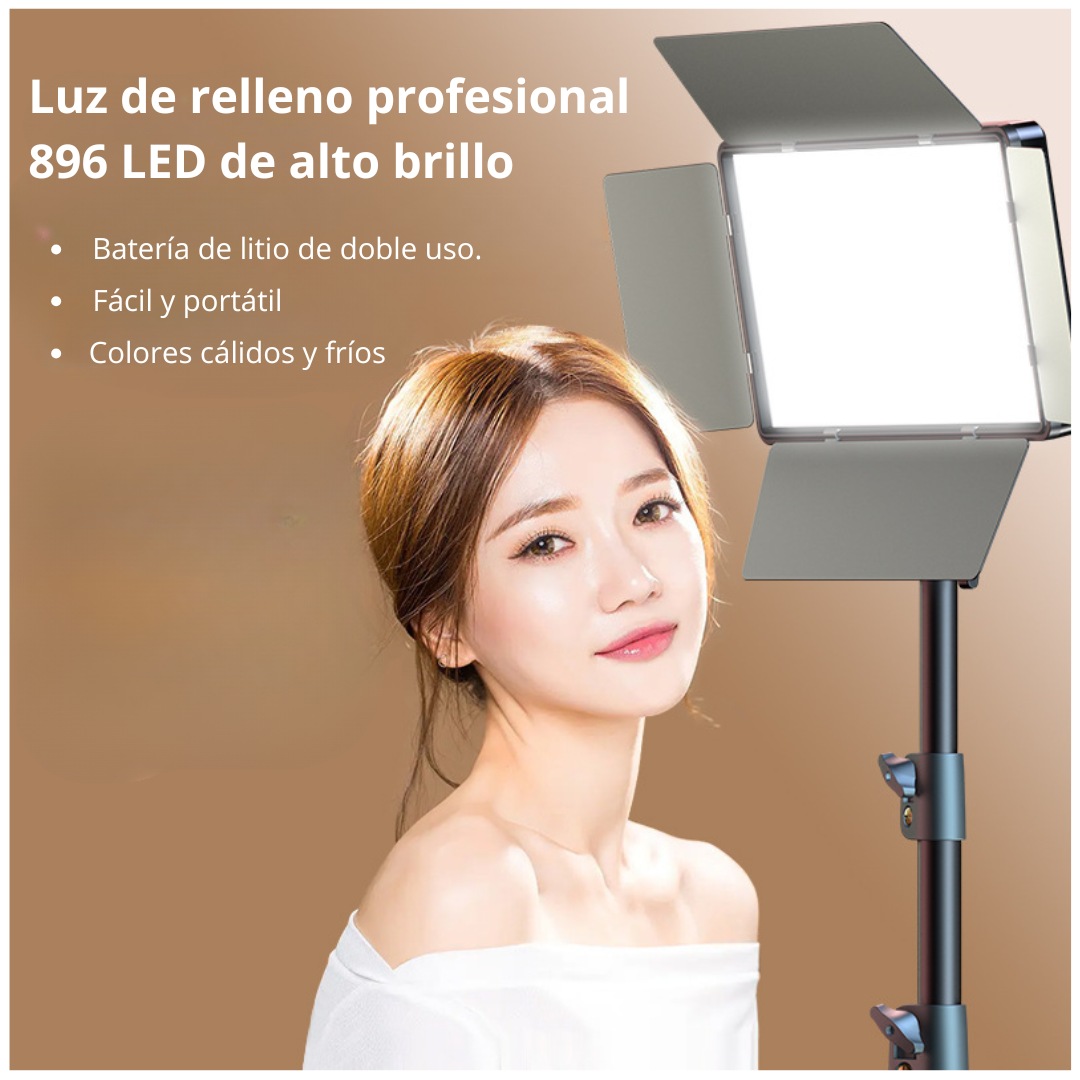 PANEL DE LUZ LED 600 BICOLOR PROFESIONAL CON ZAPATA PARA FOTO Y VIDEO - 3