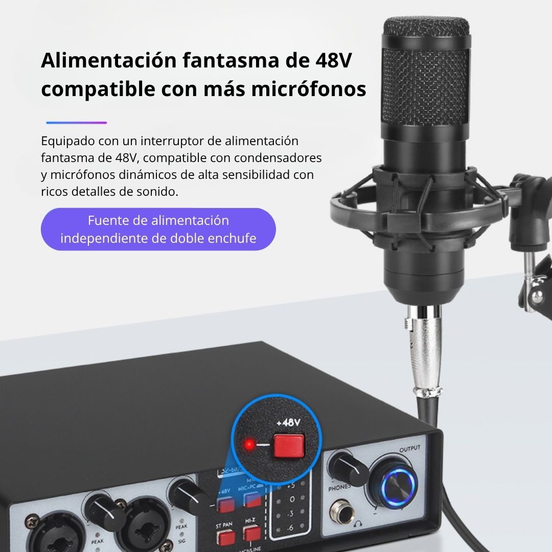 INTERFAZ DE AUDIO PROFESIONAL UR22 MK USB TIPO C CON PHANTOM POWER 48V Y ENTRADAS XLR - TRS DUAL - 6