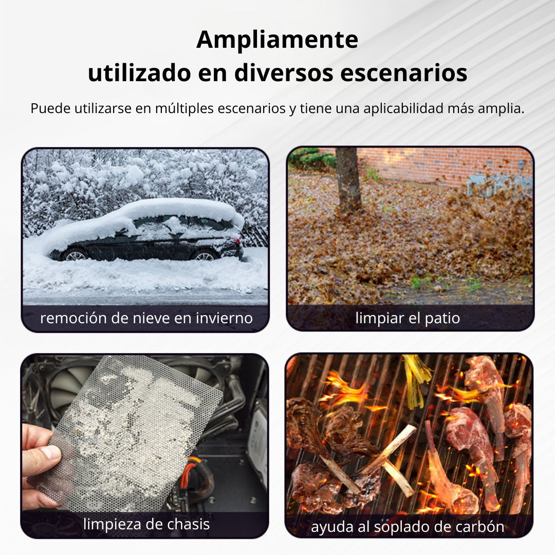 SOPLADOR DE AIRE INALÁMBRICO 120W SEISA PARA AUTO Y HOGAR, RECARGABLE CON 3 VELOCIDADES CARGA TIPO C - 2