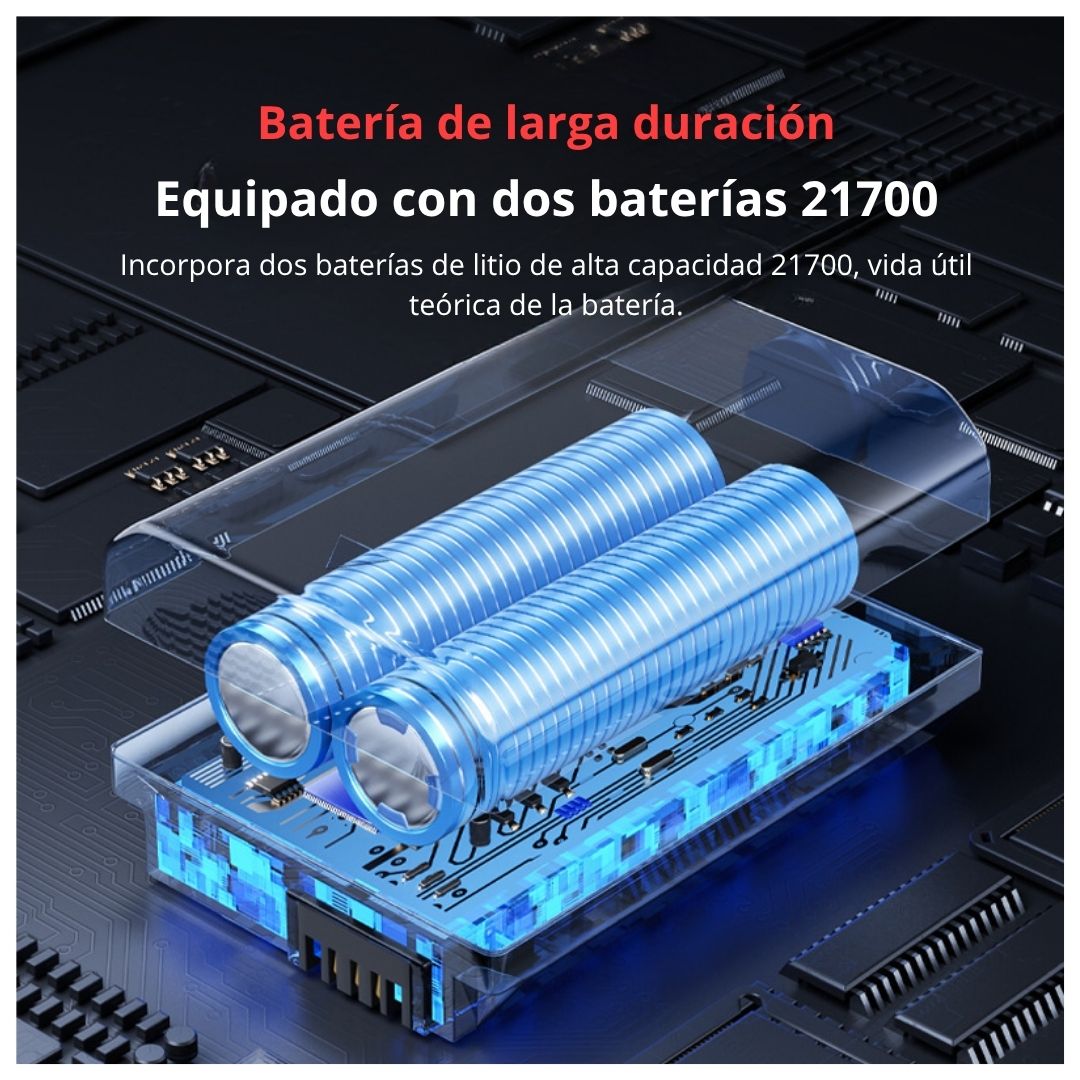 SOPLADOR DE AIRE INALÁMBRICO 120W SEISA PARA AUTO Y HOGAR, RECARGABLE CON 3 VELOCIDADES CARGA TIPO C - 4