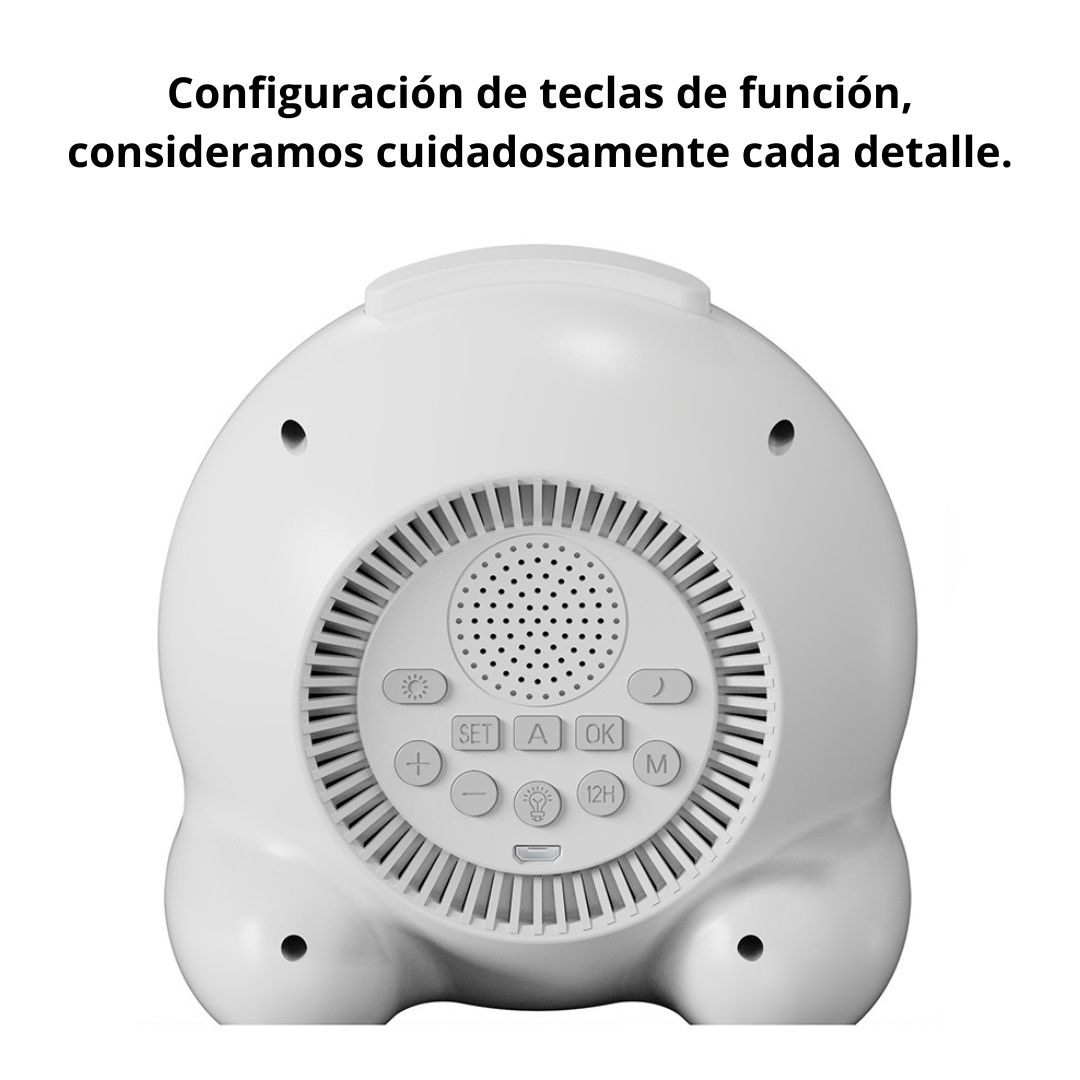 RELOJ DESPERTADOR PARA NIÑOS CON LUZ LED PANTALLA LCD A COLOR Y ENTRENADOR DE SUEÑO CON CABLE USB-C - 7