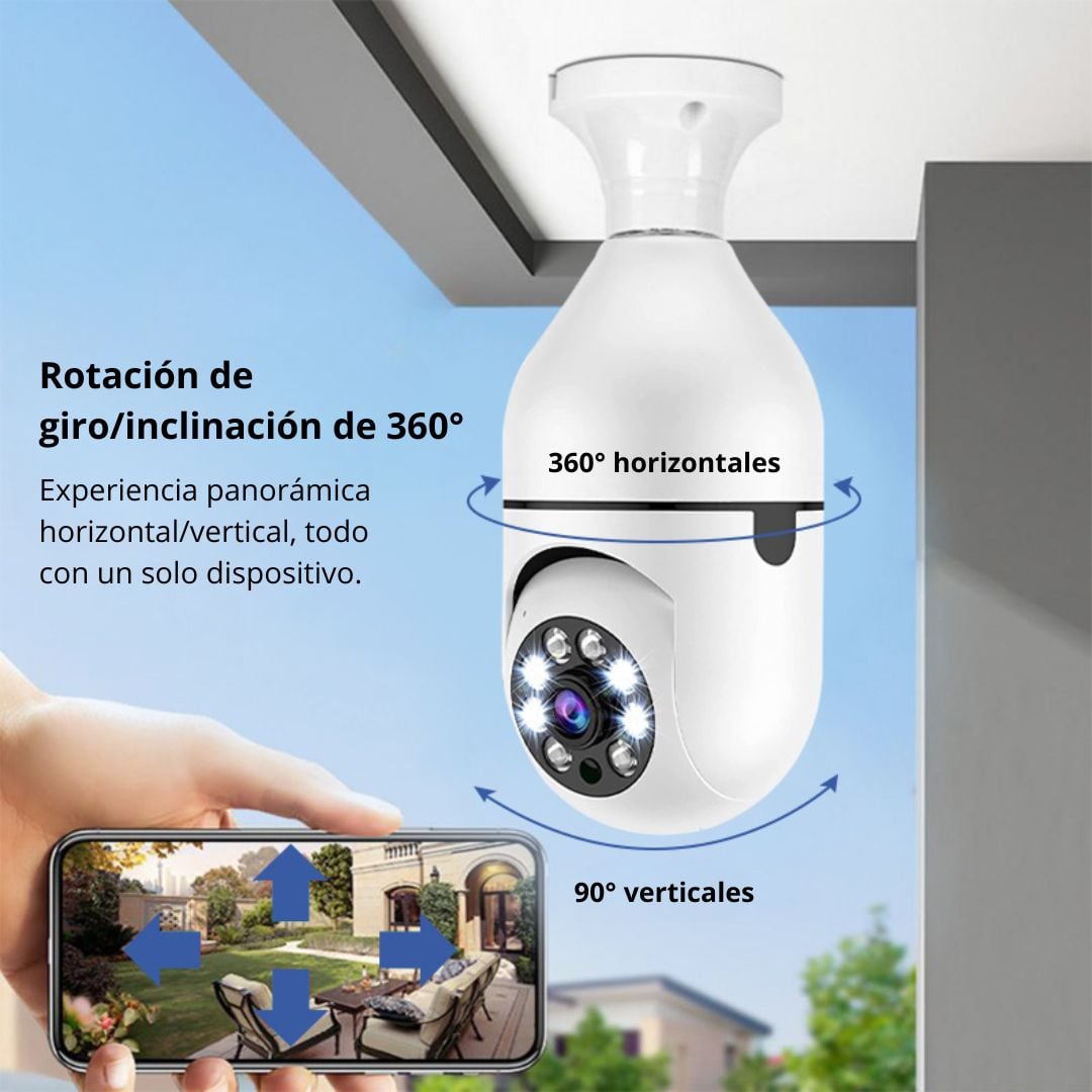 CÁMARA FOCO WIFI SEISA 1080P FULL HD CON VISIÓN NOCTURNA DETECCIÓN DE MOVIMIENTO Y AUDIO 360° - 2