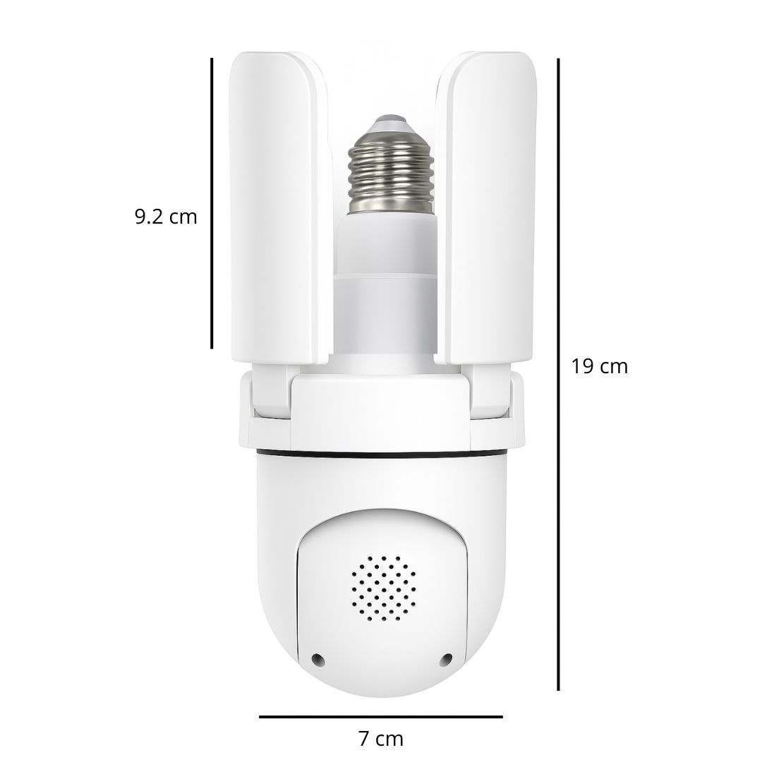 FOCO CÁMARA WIFI SEISA FULL HD 1080P CON LUZ LED PLEGABLE 360° VISIÓN NOCTURNA A COLOR Y AUDIO - 2