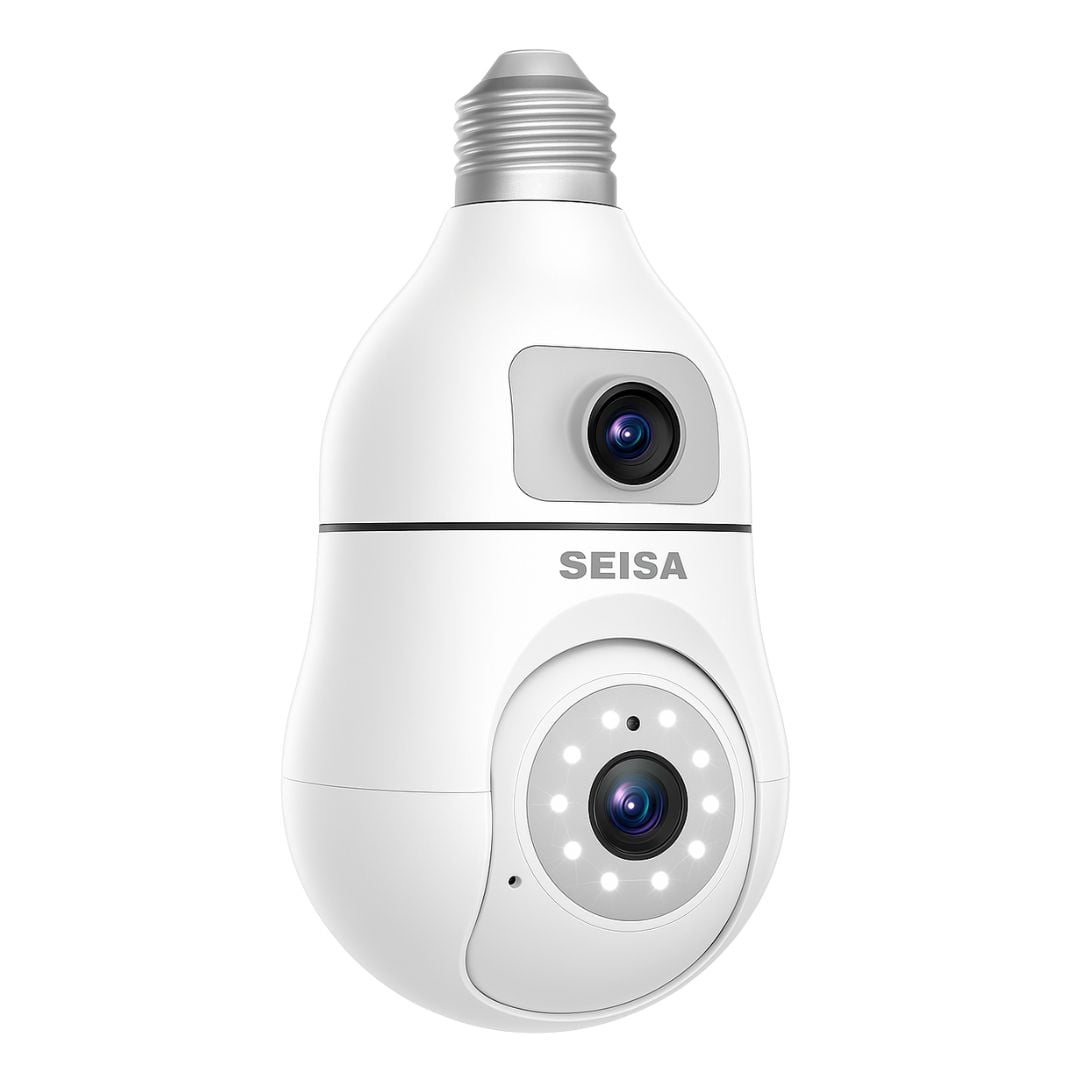 FOCO CÁMARA WIFI SEISA FULL HD 1080P DOBLE LENTE CON VISIÓN NOCTURNA A COLOR AUDIO Y DETECCIÓN 360° - 1
