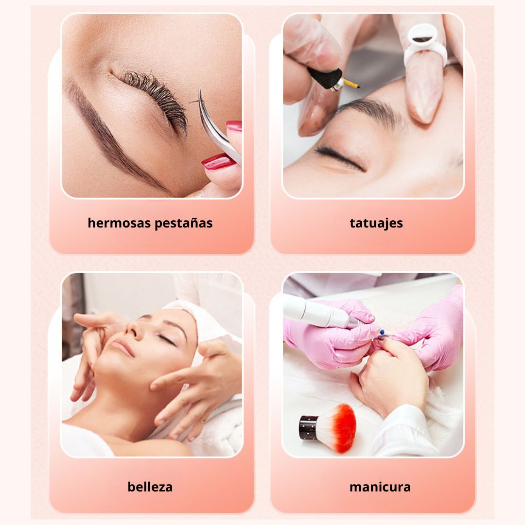 LÁMPARA LED PROFESIONAL MEDIA LUNA CON BRAZO ARTICULADO, 3 COLORES Y BRILLO AJUSTABLE PARA ESTÉTICA - 6